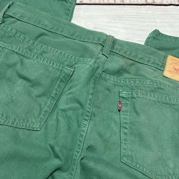 LEVI’S 501 Men’s Button Fly Jeans in Green size 30x34  GUC - Picture 7 of 16